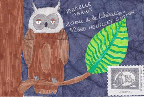 hibou sur sa branche